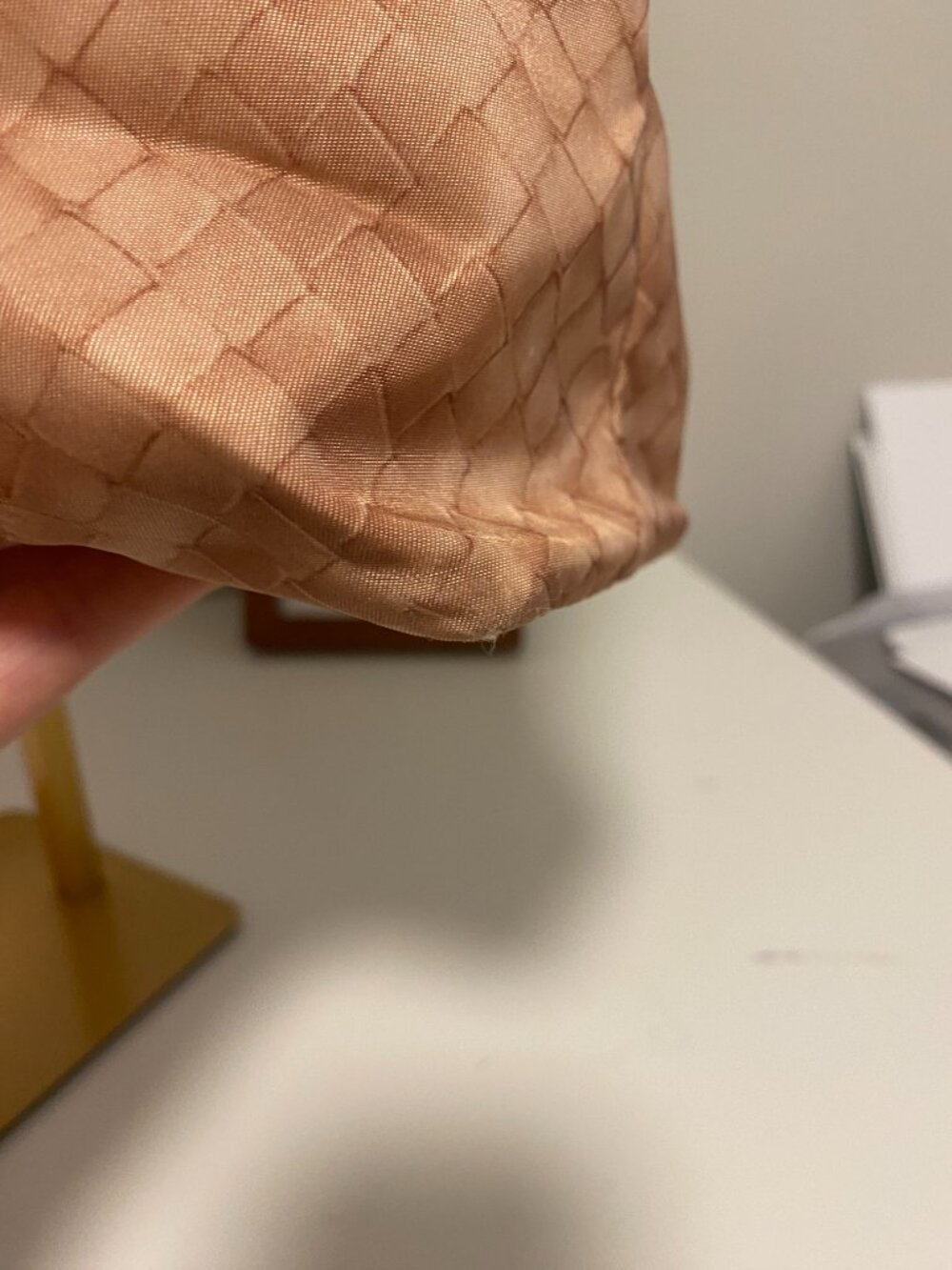 Authentic Bottega Veneta Nylon Intrecciolusion Medium Tote Bag in Peach - Picture 16 of 16